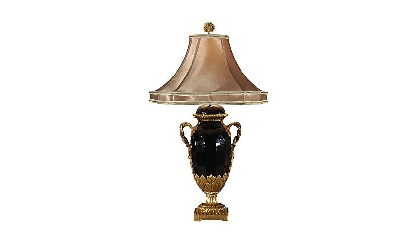 Lighting Polished Black Porcelain Lamp