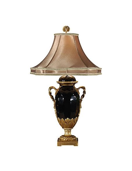 Polished Black Porcelain Lamp