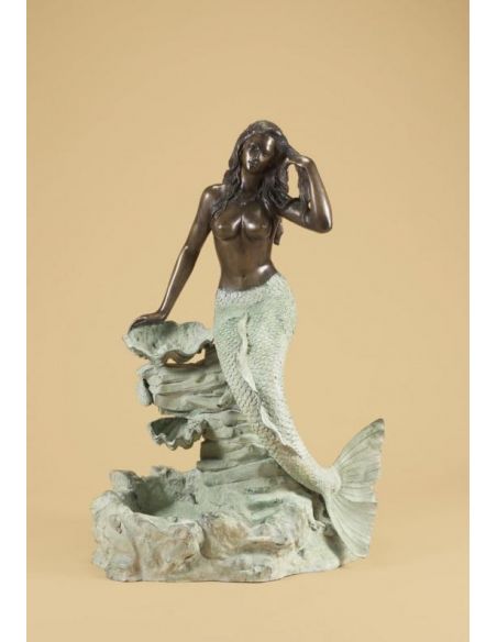 Home Luxurious Accents Mermaid on Rock Fountain