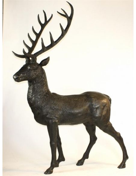 Home luxury Statues Large Bronze Male Deer