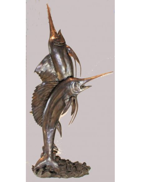 Home Statues Accessories Swordfish Fountain Bronze