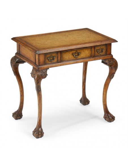 Accent table with leather top 492114