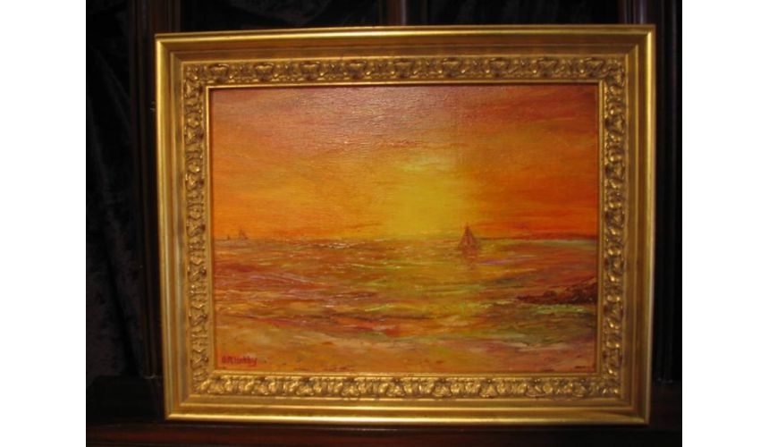 Original Oil Paintings By Artist: Anne-Marie Debuissert Sunset Sail original oil paintings, Artist Anne-Marie Debuissert