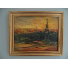 Original Oil Paintings By Artist: Anne-Marie Debuissert Paris Silhouette original oil paintings