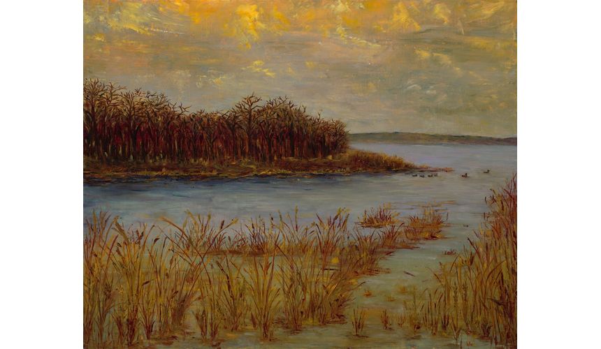 Original Oil Paintings By Artist: Anne-Marie Debuissert Winter Glow original oil paintings