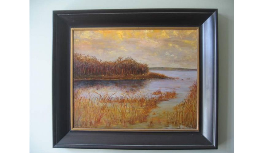 Original Oil Paintings By Artist: Anne-Marie Debuissert Winter Glow original oil paintings