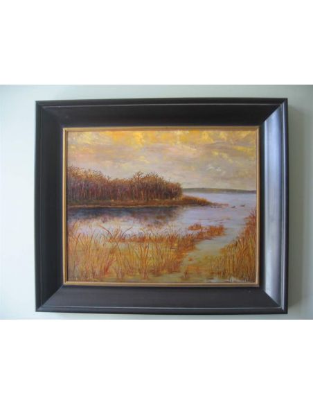 Original Oil Paintings By Artist: Anne-Marie Debuissert Winter Glow original oil paintings