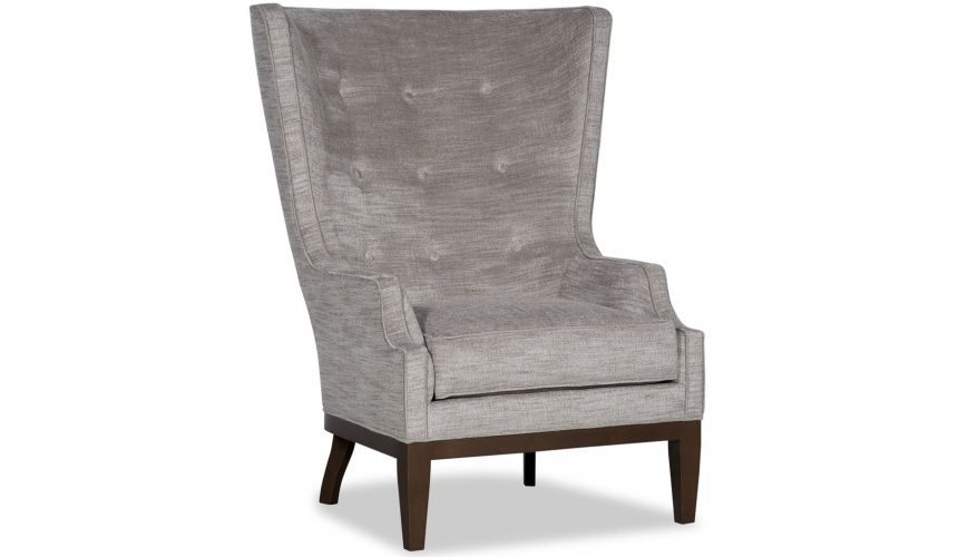 Luxury Leather & Upholstered Furniture Tufted Upholstered Arm Chair