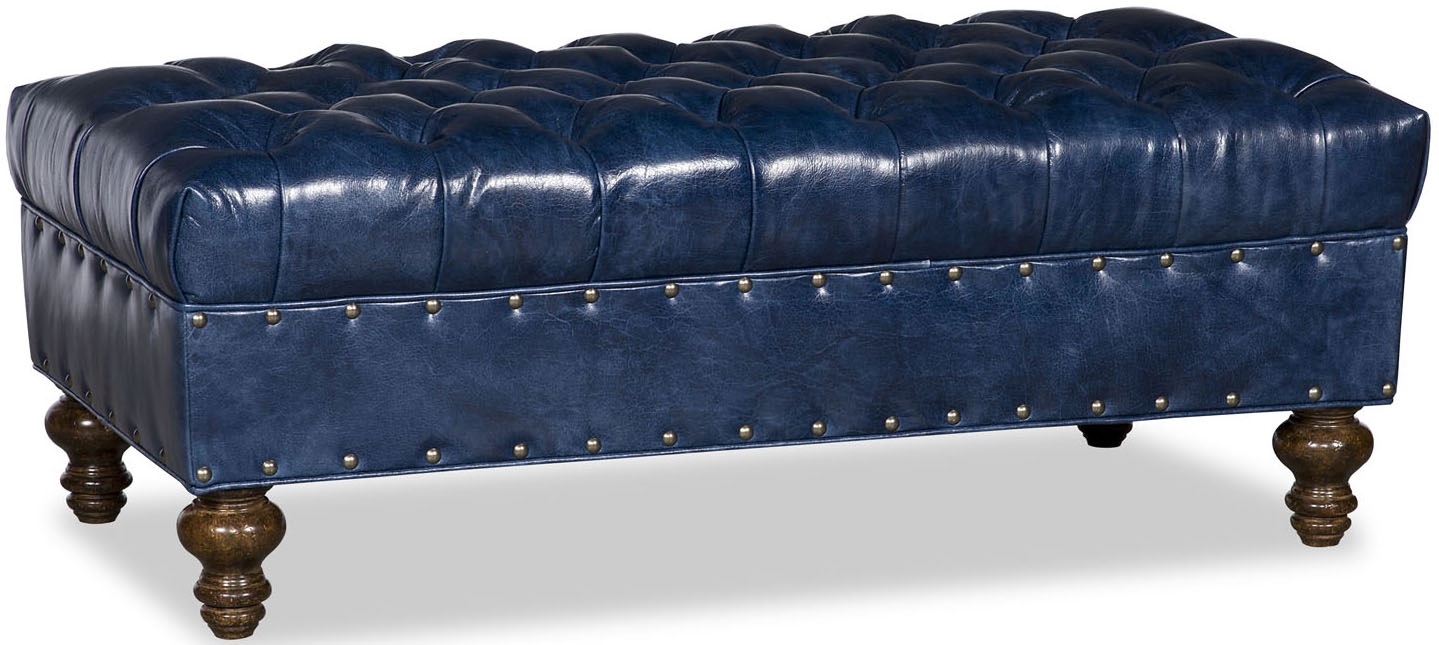 Luxury Leather & Upholstered Furniture Rectangular Ottoman Tufted Sofa