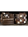 Luxury Leather & Upholstered Furniture Art deco leather patches swivel chair