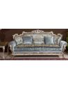Luxury Leather & Upholstered Furniture Baby blue sofa and arm chair. Handmade in Europe.