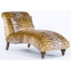 Luxury Leather & Upholstered Furniture Bengal tigress wild side chaise. 322