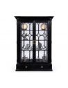 Breakfronts & China Cabinets Black Painted Display Cabinet. Elegant Decor