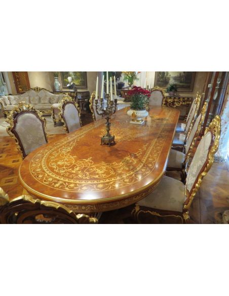 10 Luxury dining furniture. Exquisite Boulle marquetry
