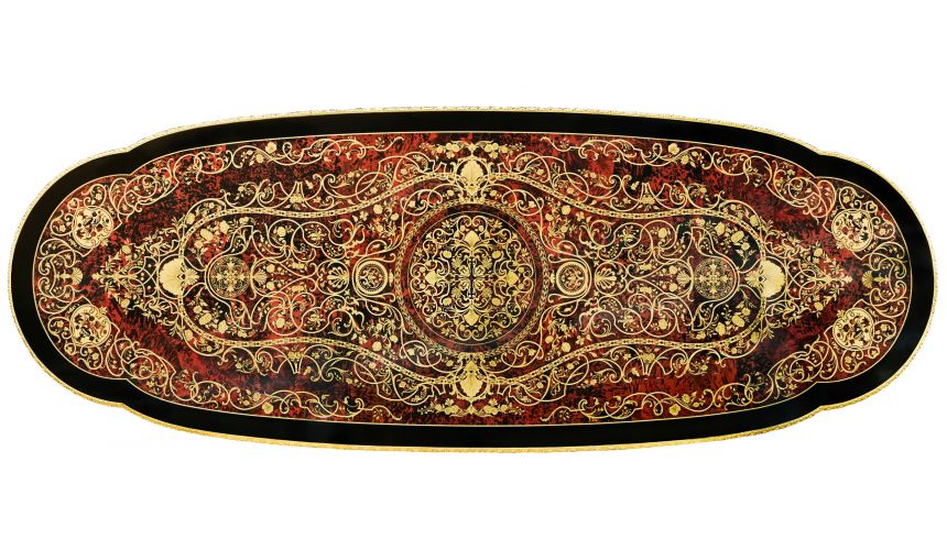 Dining Tables Luxury dining furniture. King Louis Collection Boulle marquetry work.