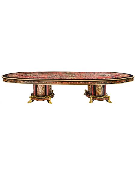 Dining Tables Luxury dining furniture. King Louis Collection Boulle marquetry work.