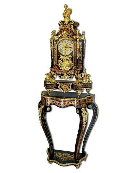 Boulle Marquetry clock and stand in the Louse XIV style