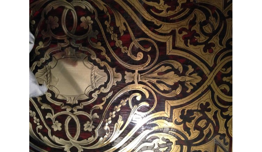 Executive Desks Boulle Marquetry clock and stand in the Louse XIV style