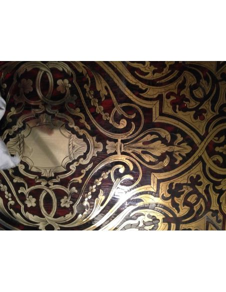 Executive Desks Boulle Marquetry clock and stand in the Louse XIV style