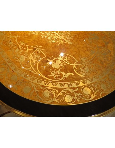 Handmade Italian Luxury Furniture Luxury dining furniture. Exquisite Boulle marquetry work.