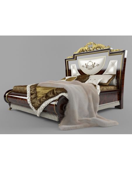 Bed with Finely Padded Headboard and Footboard