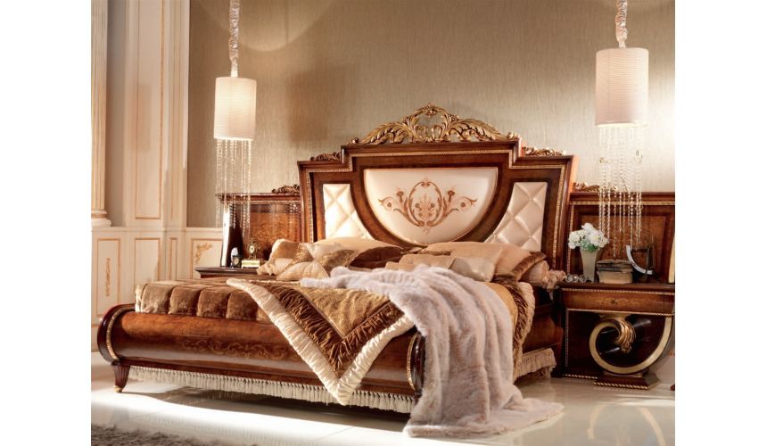 Bed with Finely Padded Headboard and Footboard