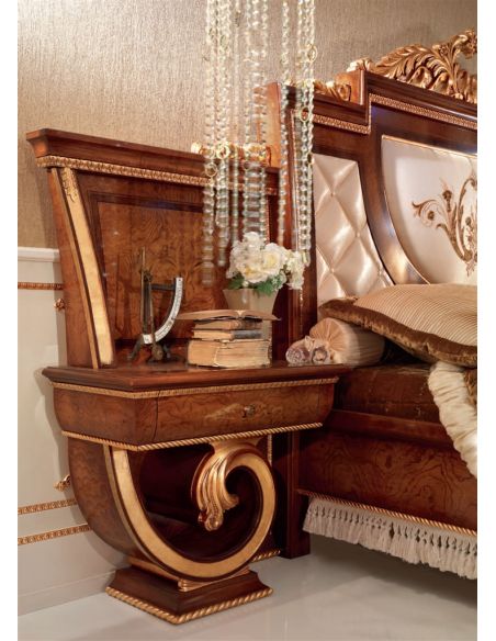 Bed with Finely Padded Headboard and Footboard