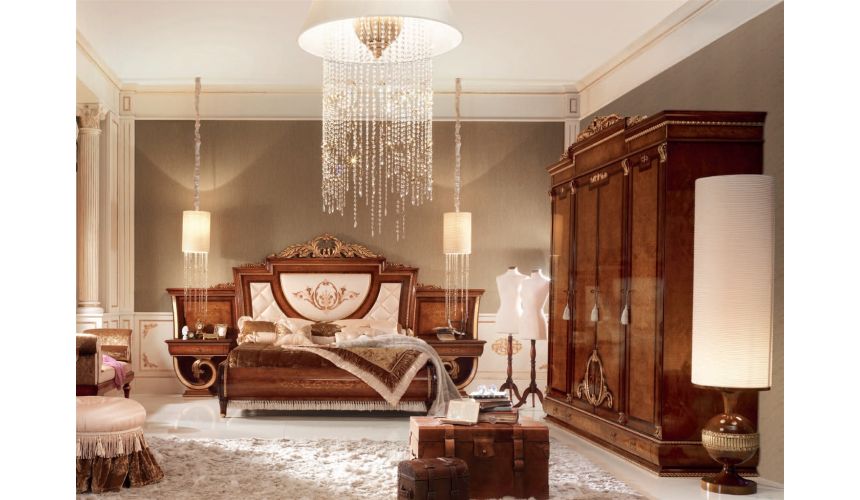 Bed with Finely Padded Headboard and Footboard