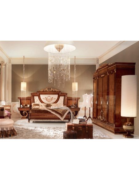 Bed with Finely Padded Headboard and Footboard