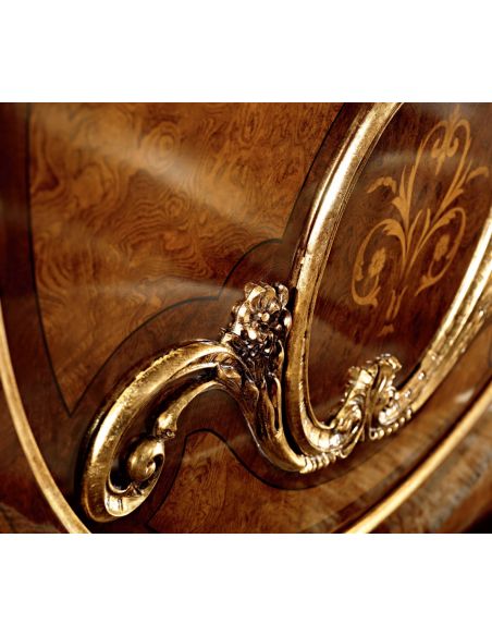 LUXURY BEDROOM FURNITURE Bed with Ash Burl Headboard