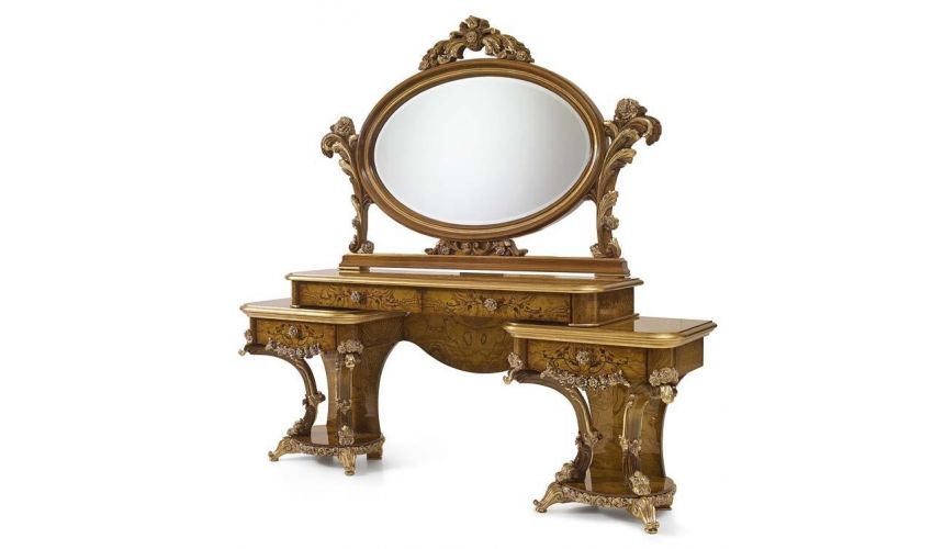 Furniture Masterpieces Oval Mirror and Dressing Table