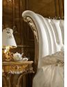 BEDS - Queen, King & California King Sizes White Upholstered Bed with Surround