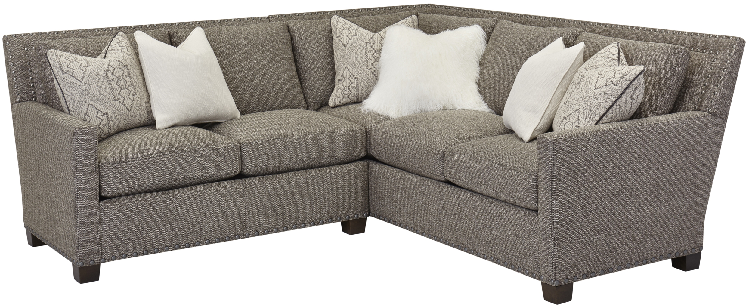 Luxury Leather & Upholstered Furniture Geneve Chocolate Upholstered Sofa