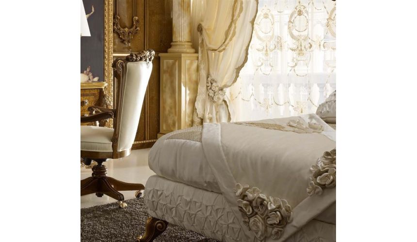 BEDS - Queen, King & California King Sizes White Bed with Sommier