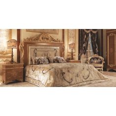 BEDS - Queen, King & California King Sizes Italian Bed with Surround and Embroidered Headboard