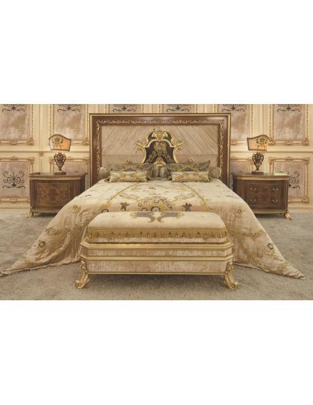 Noble Italian Bed with Surround King Sized Headboard