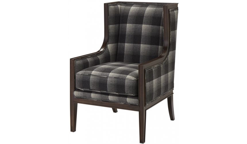 Luxury Leather & Upholstered Furniture Aberdeen Flint Upholstered Arm Chair