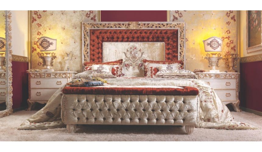 BEDS - Queen, King & California King Sizes Elegant Master Bed Tufted Headboard