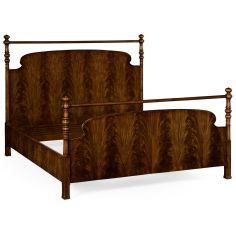 LUXURY BEDROOM FURNITURE Classic Mahogany Low Queen Bed 2