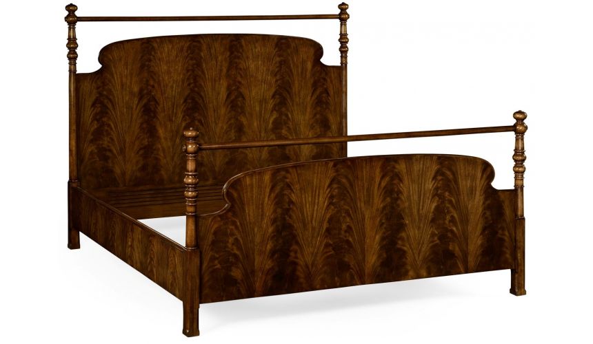LUXURY BEDROOM FURNITURE Classic Mahogany Low Queen Bed