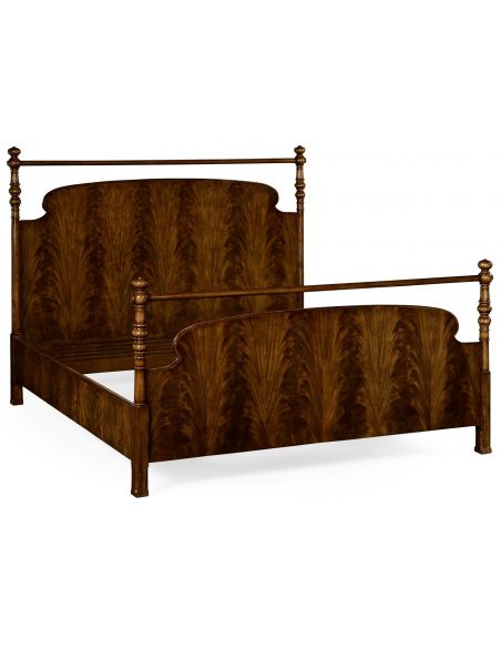 LUXURY BEDROOM FURNITURE Classic Mahogany Low Queen Bed