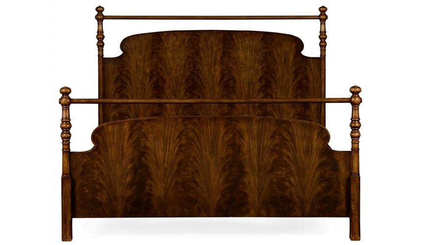 LUXURY BEDROOM FURNITURE Classic Mahogany Low Queen Bed
