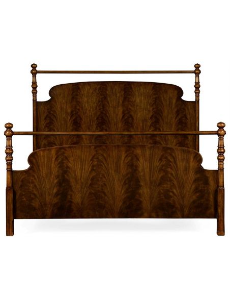 LUXURY BEDROOM FURNITURE Classic Mahogany Low Queen Bed