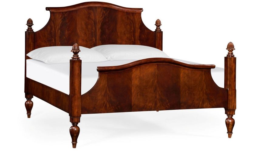 LUXURY BEDROOM FURNITURE Plantation Style Mahogany Finish Bed