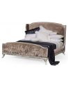 LUXURY BEDROOM FURNITURE French Style Wingback King Bed Truffle Velvet