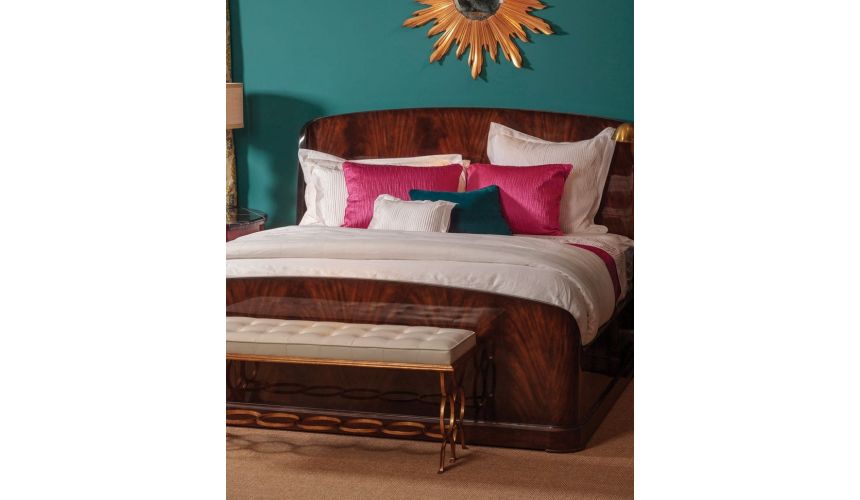 LUXURY BEDROOM FURNITURE Old European Style Wingback Bed