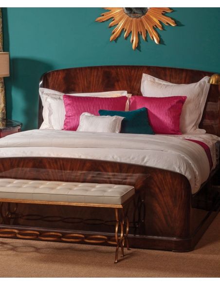 LUXURY BEDROOM FURNITURE Old European Style Wingback Bed