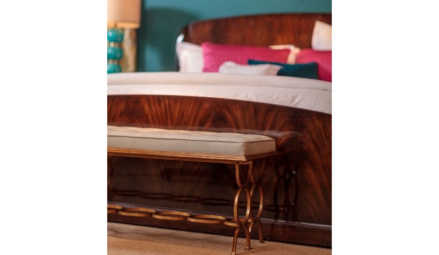 LUXURY BEDROOM FURNITURE Old European Style Wingback Bed