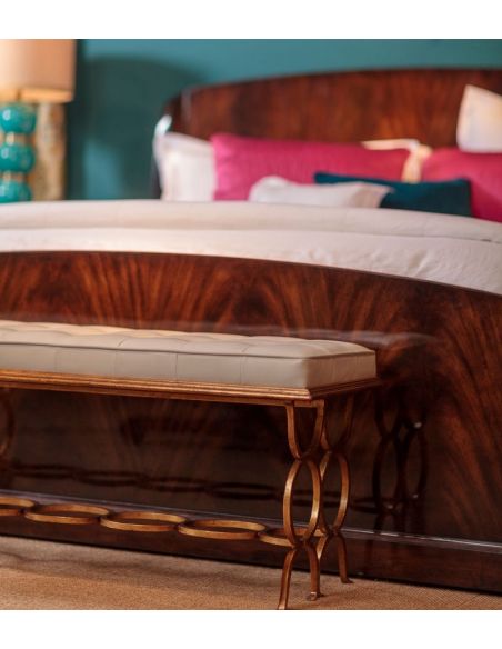 LUXURY BEDROOM FURNITURE Old European Style Wingback Bed