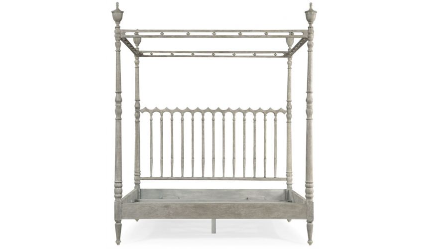 LUXURY BEDROOM FURNITURE Grey Spanish Style Plantation Bed